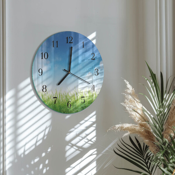 Reloj de pared redondo Césped