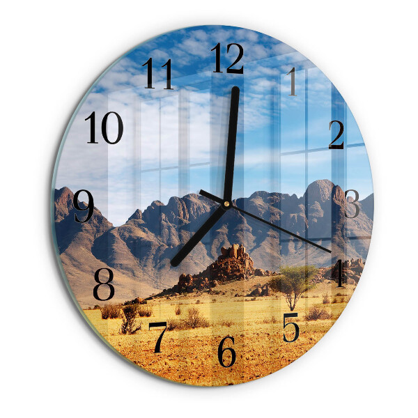 Reloj de pared redondo montañas