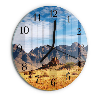 Reloj de pared redondo montañas