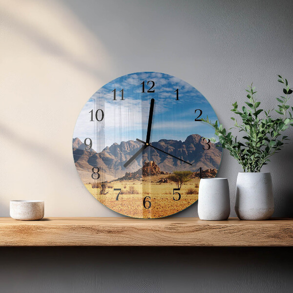 Reloj de pared redondo montañas