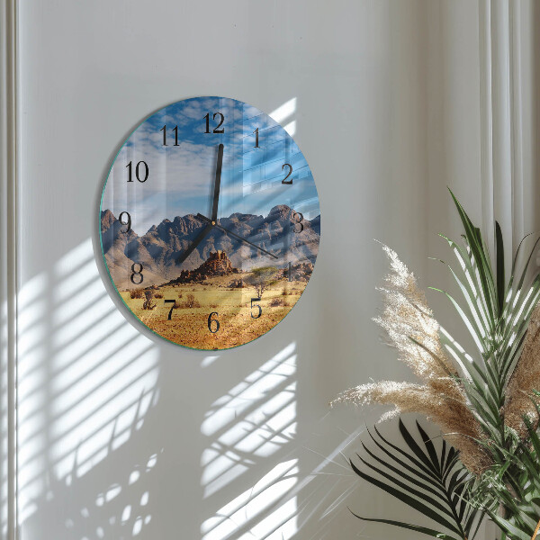 Reloj de pared redondo montañas