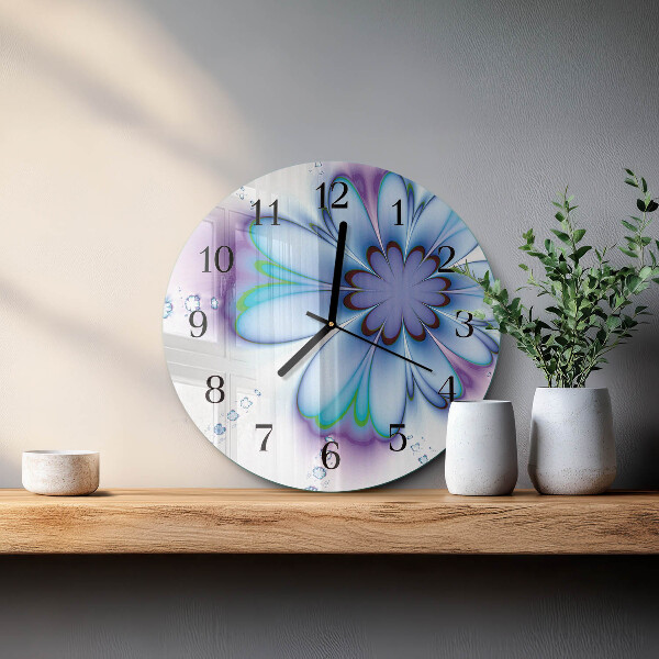 Reloj de pared redondo Flor