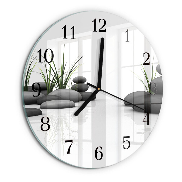 Reloj de pared redondo Spa de piedra