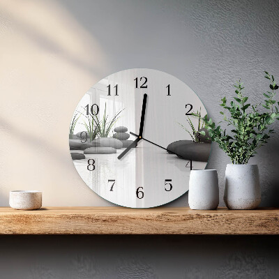 Reloj de pared redondo Spa de piedra