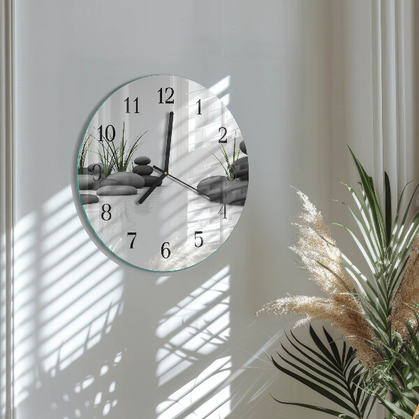 Reloj de pared redondo Spa de piedra