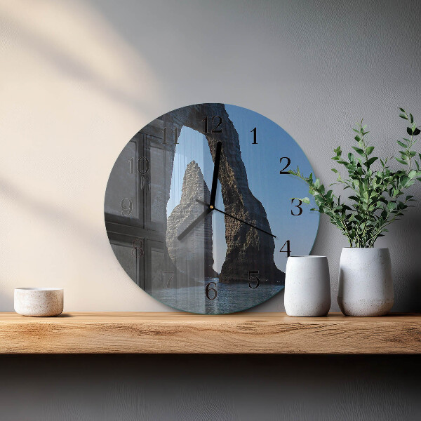 Reloj de pared redondo Piedra