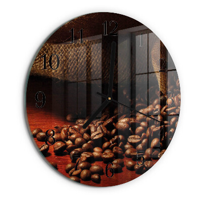 Reloj de pared redondo Granos de café