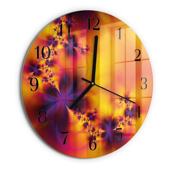 Reloj de pared redondo Flores