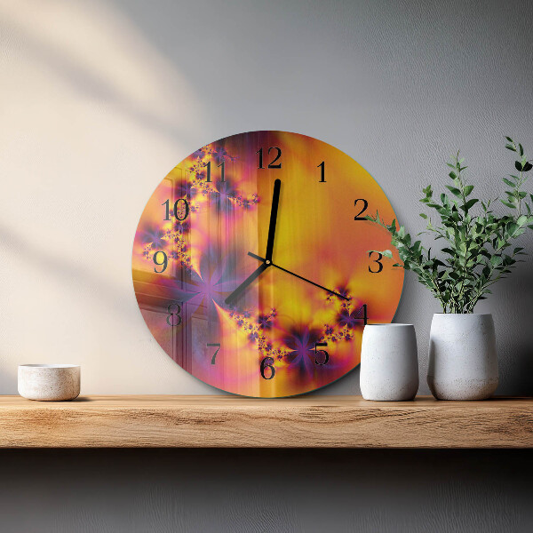 Reloj de pared redondo Flores