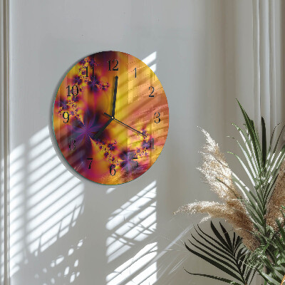 Reloj de pared redondo Flores