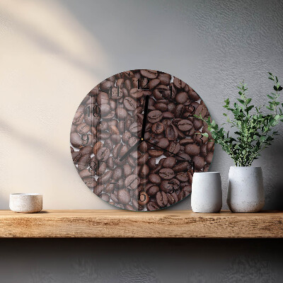 Reloj de pared redondo Granos de café