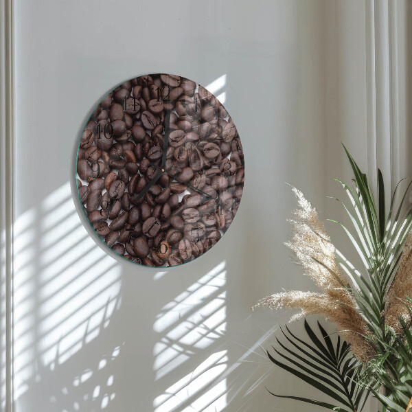 Reloj de pared redondo Granos de café