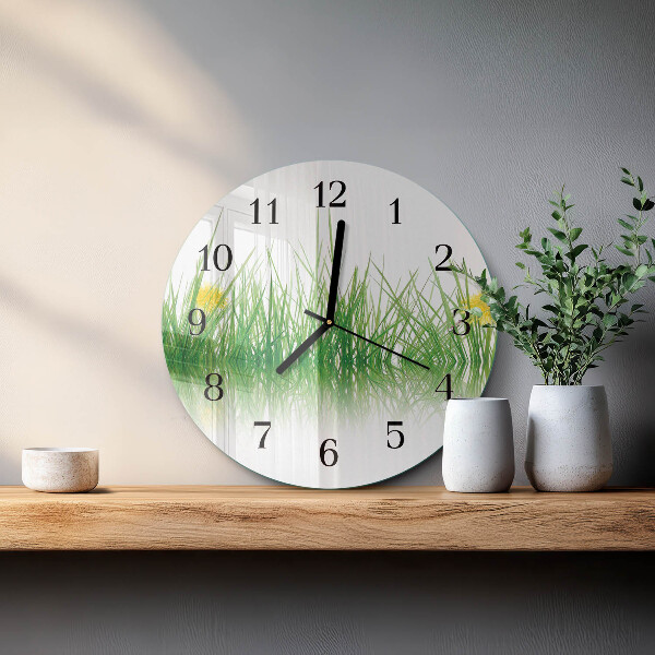 Reloj de pared redondo Césped