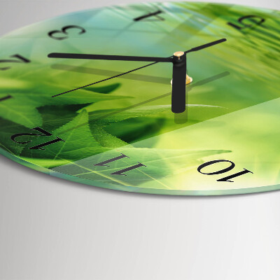 Reloj de pared redondo Hojas
