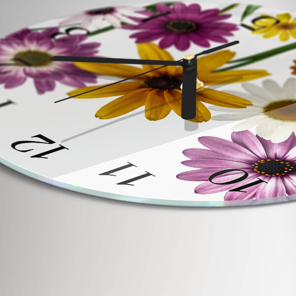 Reloj de pared redondo Flores