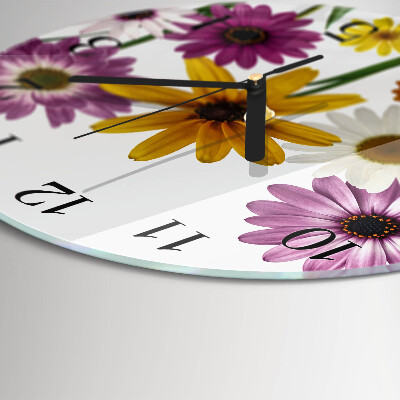 Reloj de pared redondo Flores