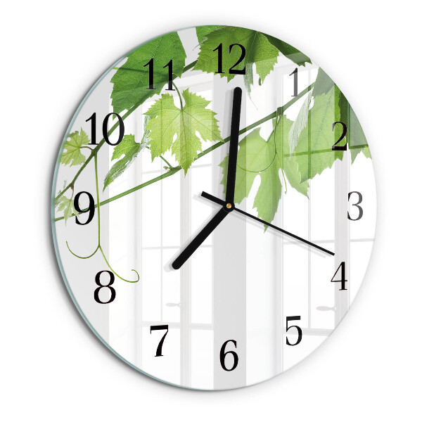 Reloj de pared redondo Hojas