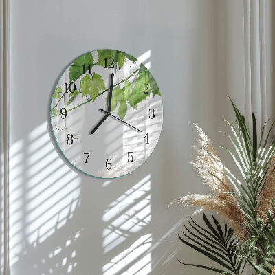 Reloj de pared redondo Hojas