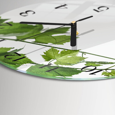 Reloj de pared redondo Hojas