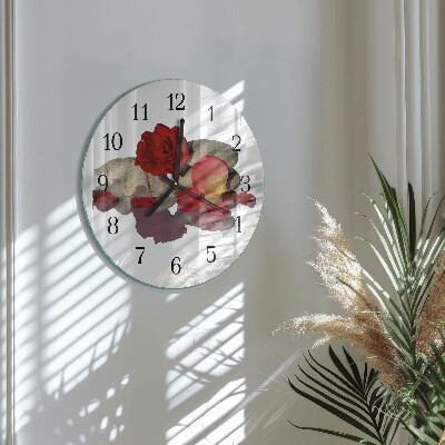 Reloj de pared redondo Rose Bowl