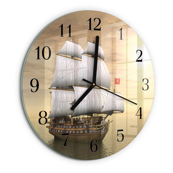 Reloj de pared redondo Barco