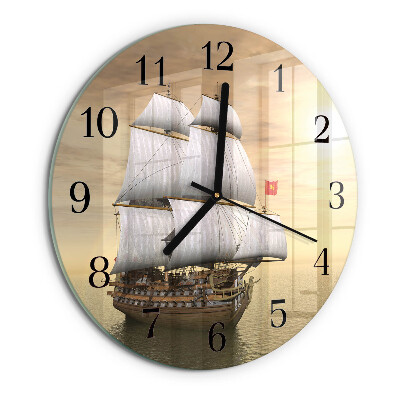 Reloj de pared redondo Barco