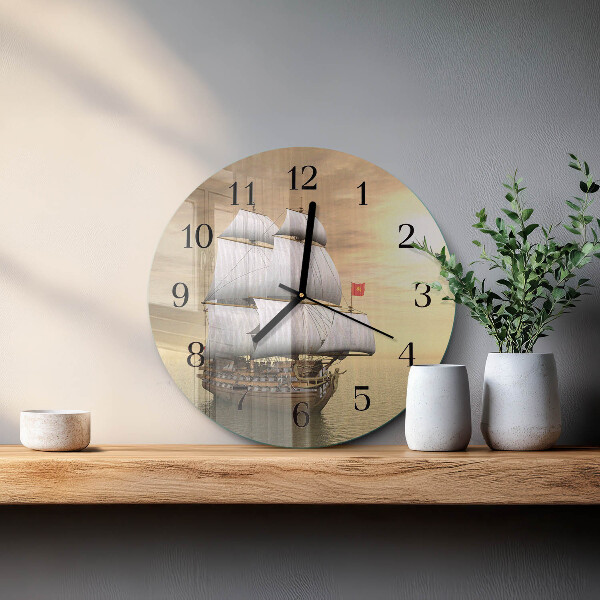Reloj de pared redondo Barco