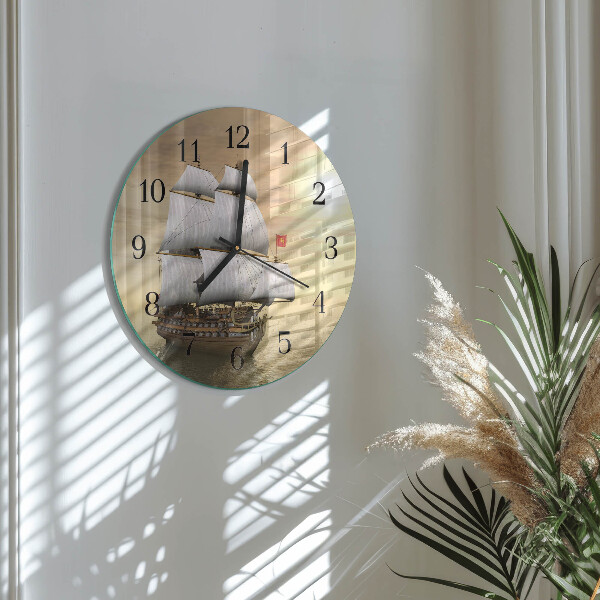 Reloj de pared redondo Barco