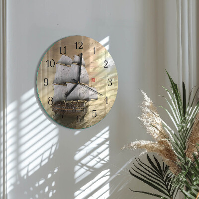 Reloj de pared redondo Barco