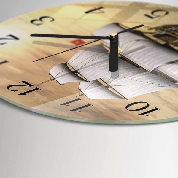 Reloj de pared redondo Barco