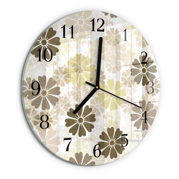Reloj de pared redondo Arte floral