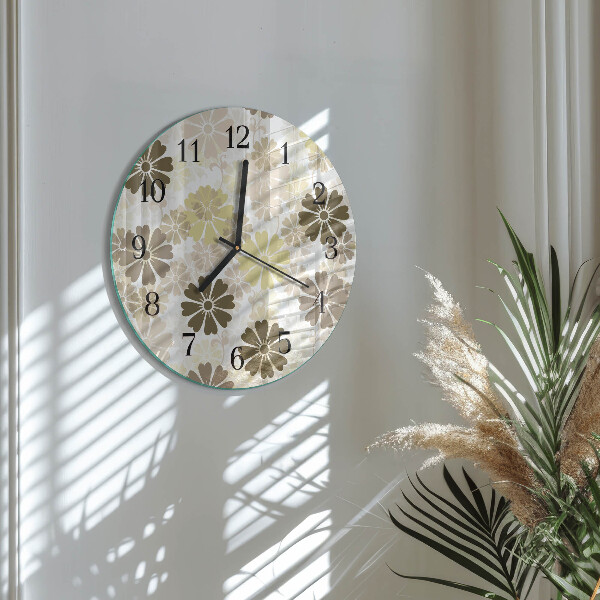 Reloj de pared redondo Arte floral