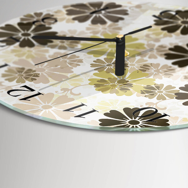Reloj de pared redondo Arte floral