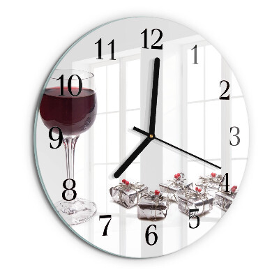 Reloj de pared redondo Copa de vino