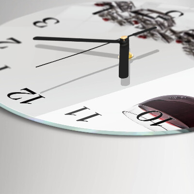 Reloj de pared redondo Copa de vino