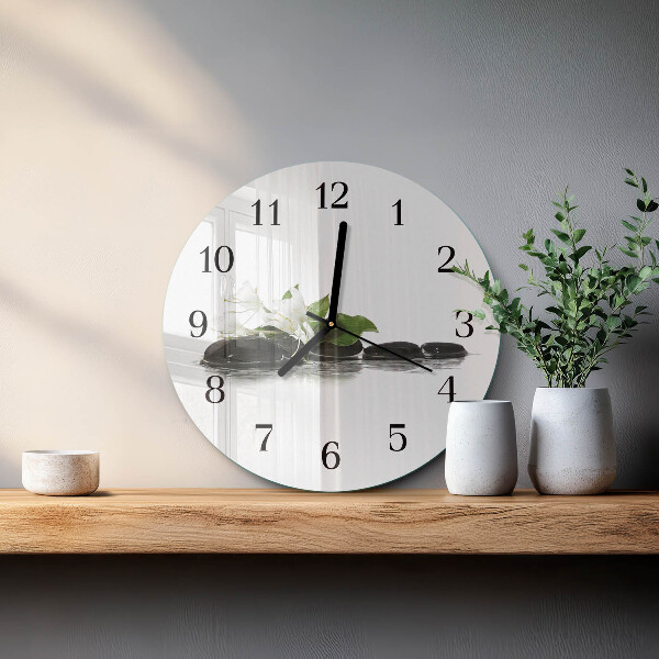 Reloj de pared redondo Piedras zen