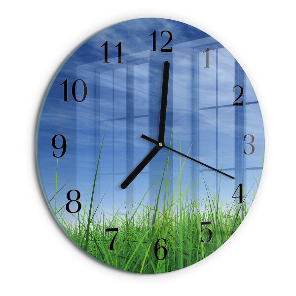 Reloj de pared redondo Césped