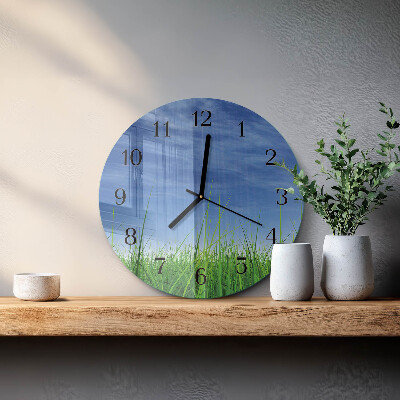 Reloj de pared redondo Césped