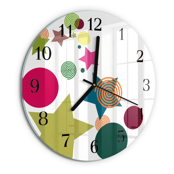 Reloj de pared redondo Estrellas