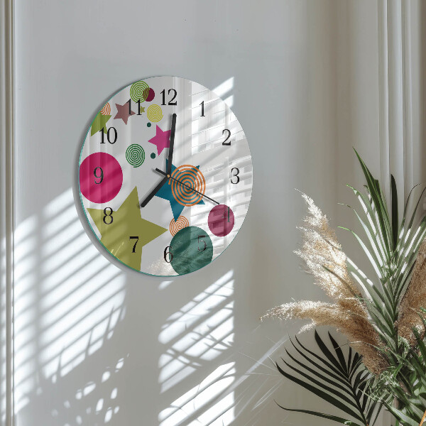Reloj de pared redondo Estrellas