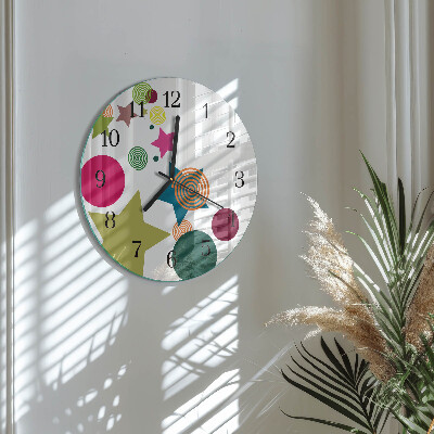 Reloj de pared redondo Estrellas