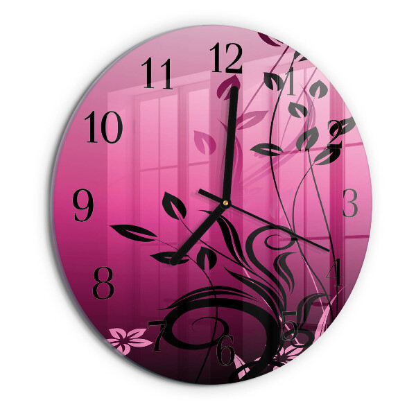 Reloj de pared redondo Arte floral