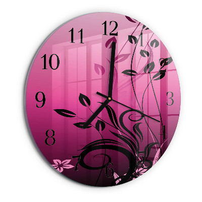 Reloj de pared redondo Arte floral