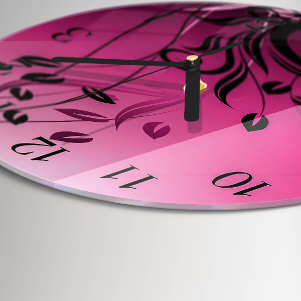 Reloj de pared redondo Arte floral