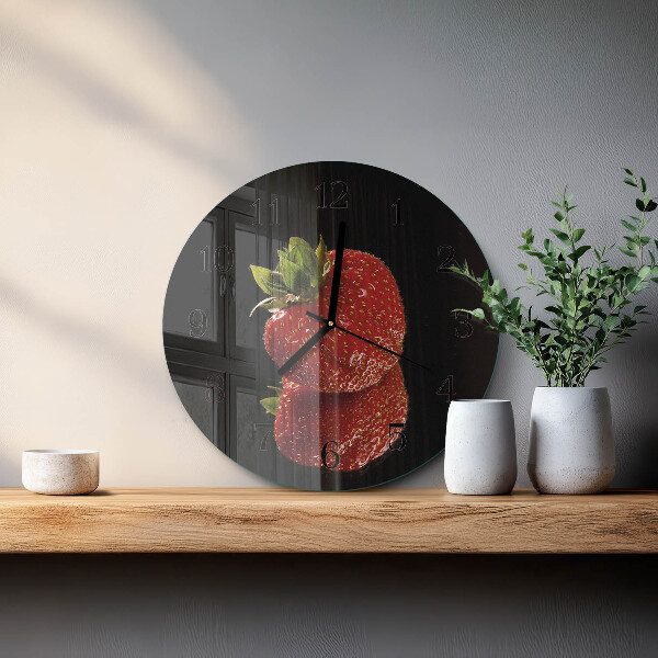 Reloj de pared redondo Fresa