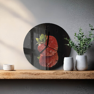 Reloj de pared redondo Fresa