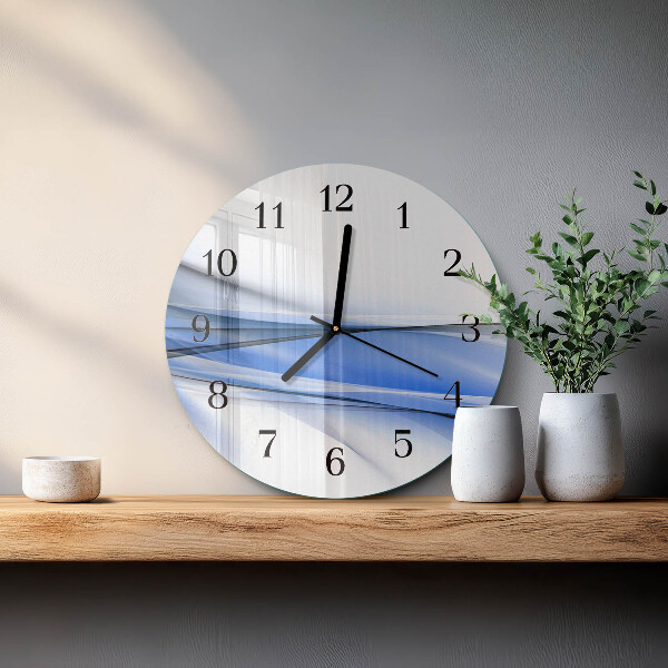 Reloj de pared redondo Líneas abstractas