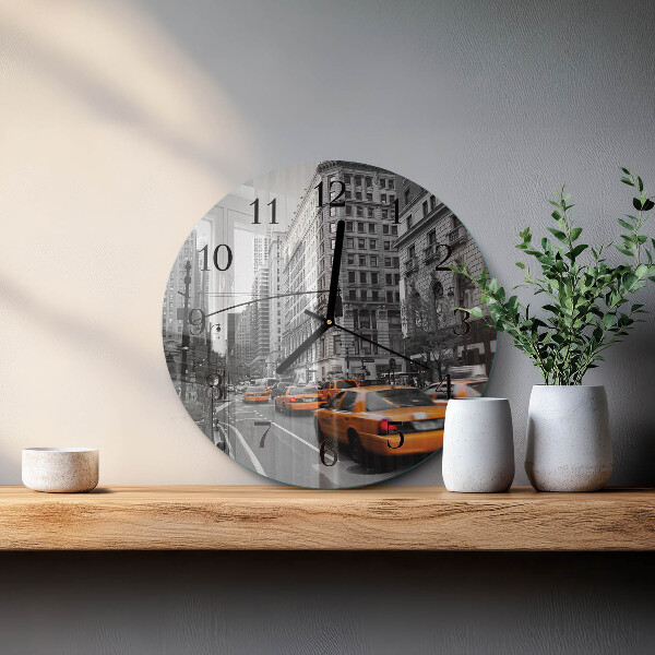 Reloj de pared redondo Taxi de Nueva York
