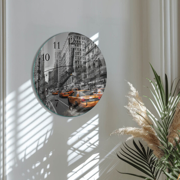 Reloj de pared redondo Taxi de Nueva York