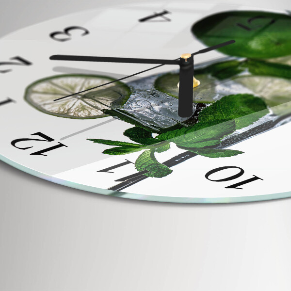Reloj de pared redondo Lima y menta